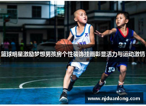 篮球明星激励梦想男孩房个性装饰挂画彰显活力与运动激情